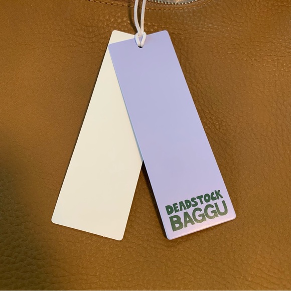 BAGGU‎ Deadstock Caramel Leather Shoulder Bag Brand New - Picture 11 of 12